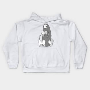The Grim and Her Cats Kids Hoodie